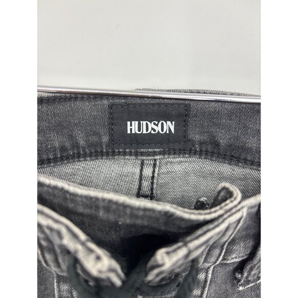 Hudson Bullocks High Waist Lace Up Flare Jeans Faded Black 31 - Picture 6 of 9